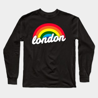 London LGBT Gay Pride Rainbow Flag Long Sleeve T-Shirt